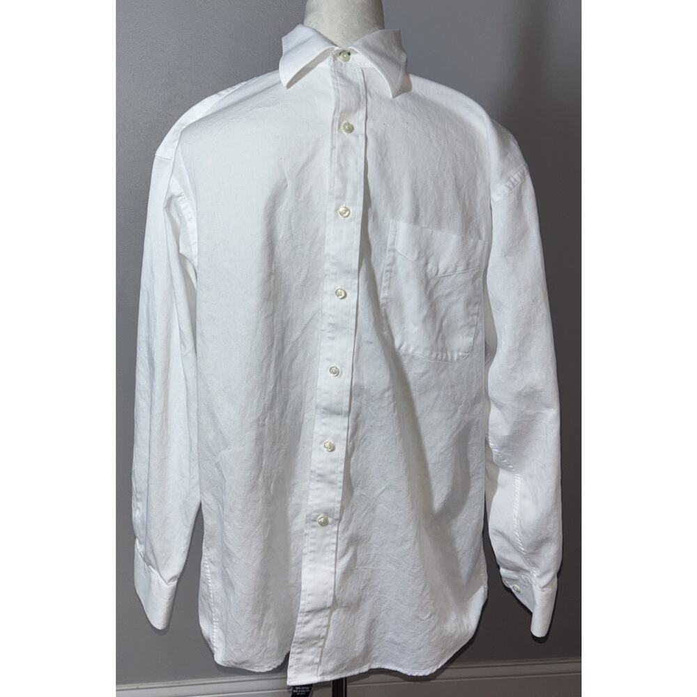 Vintage Tommy Hilfiger Y2K White Dress Shirt Men’s Size Large 15 1/2 Button Up